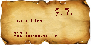 Fiala Tibor névjegykártya